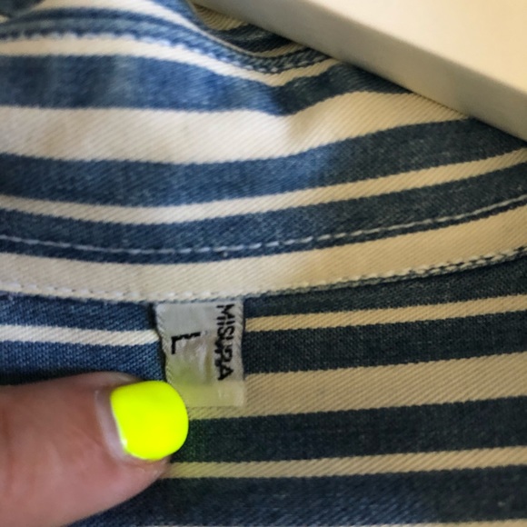 Armani Jeans | Vintage Striped Button Down Shirt - Picture 6 of 8